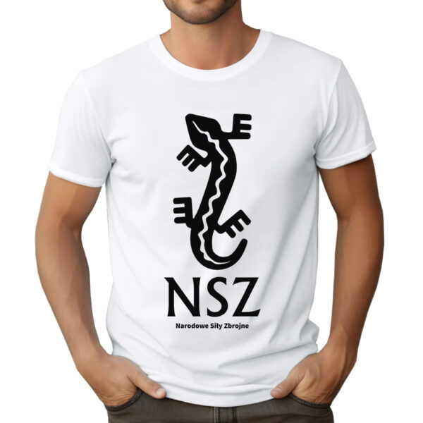 NSZ NARODOWE SIŁY ZBROJNE - koszulka męska z patriotycznym nadrukiem.