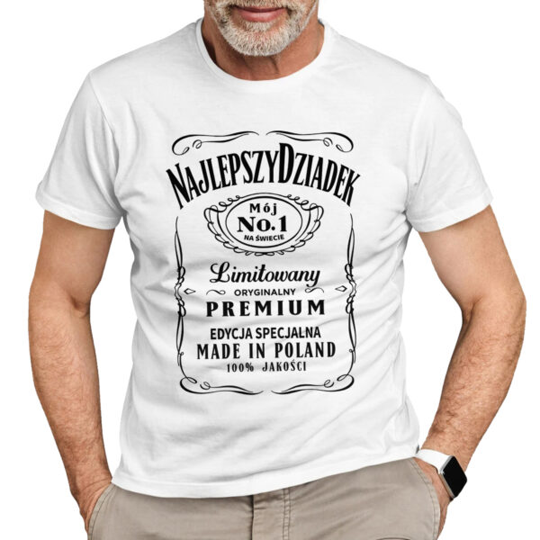 KOSZULKA NAJLEPSZY DZIADEK - koszulka męska z nadrukiem na dzień dziadka. Prezent dla dziadka.