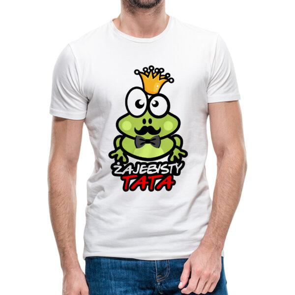 ŻAJEBISTY TATA - koszulka męska z nadrukiem na dzień ojca. Prezent dla Taty.