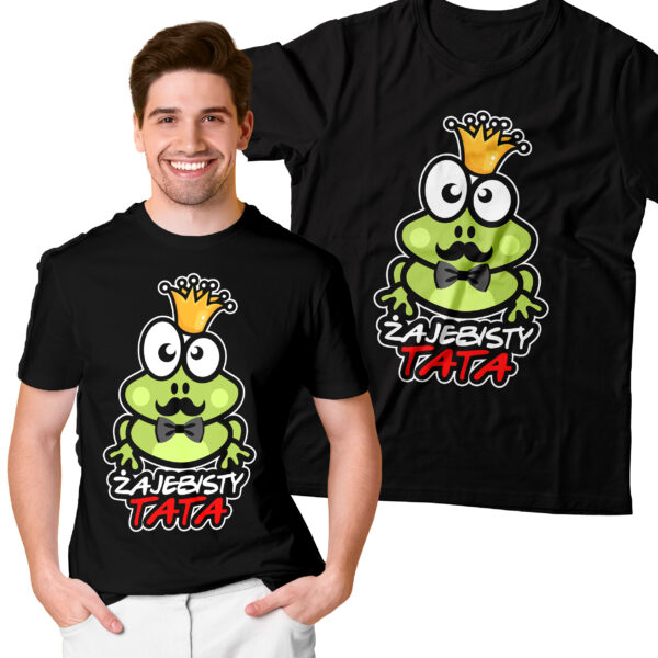 ŻAJEBISTY TATA - koszulka męska z nadrukiem na dzień ojca. Prezent dla Taty.