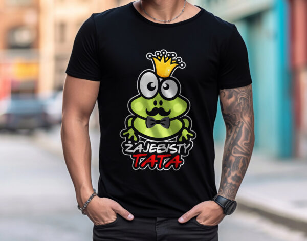 ŻAJEBISTY TATA - koszulka męska z nadrukiem na dzień ojca. Prezent dla Taty.