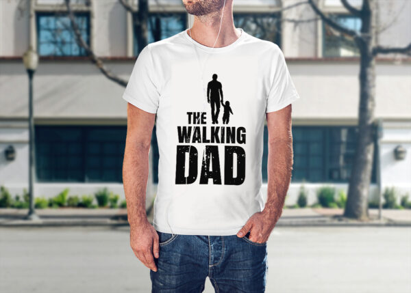 THE WALKING DAD - koszulka męska z nadrukiem na dzień ojca. Prezent dla Taty.