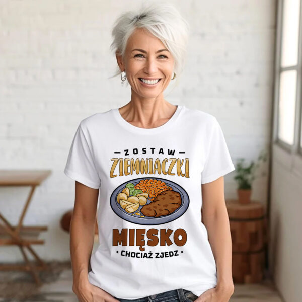 KOSZULKA ZOSTAW ZIEMNIACZKI MIĘSKO ZJEDZ