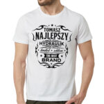 Personalizowana koszulka dla hydraulika z nadrukiem dla męża faceta chłopaka męska