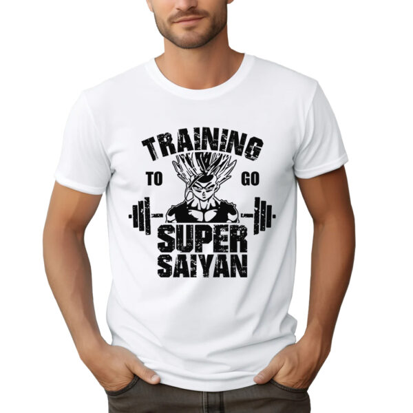 TRAINING TO GO SUPER SAIYAN SON GOHAN - męska koszulka z nadrukiem dragon ball