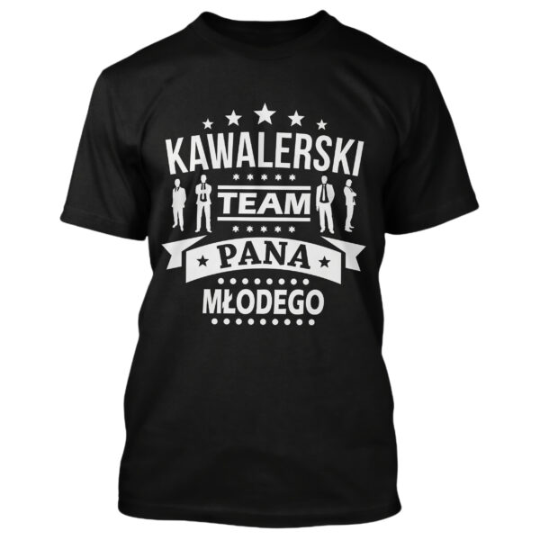 KAWALERSKI TEAM PANA MŁODEGO - koszulka męska z nadrukiem na wieczór kawalerski. Prezent dla Pana Młodego. Koszulki dla ekipy Pana Młodego