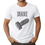 IDEALNIE DOPASOWANI - koszulka z nadrukiem. Prezent na walentynki, święta, dzień chłopaka, dzień kobiet, urodziny