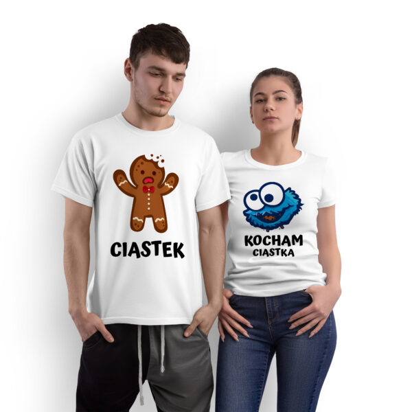 CIASTEK KOCHAM CIASTKA - koszulka z nadrukiem. Prezent na walentynki, święta, dzień chłopaka, dzień kobiet, urodziny