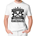 PRAWDZIWI MECHANICY RODZĄ SIĘ W GRUDNIU - męska koszulka z nadrukiem dla mechanika