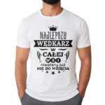 Koszulka dla wędkarza z nadrukiem na ryby dla męża faceta chłopaka męska