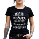 JESTEM SZCZĘŚLIWĄ MĘŻATKĄ WALENTYNKI MAM CODZIENNIE - Koszulka damska z nadrukiem na walentynki, dzień kobiet. Prezent na urodziny, święta.