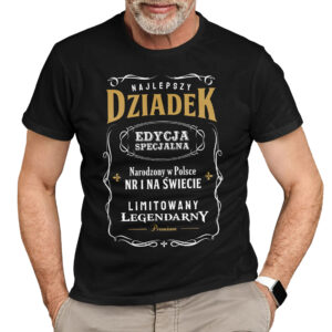 NAJLEPSZY DZIADEK EDYCJA SPECJALNA - koszulka męska z nadrukiem na dzień dziadka. Prezent dla dziadka.