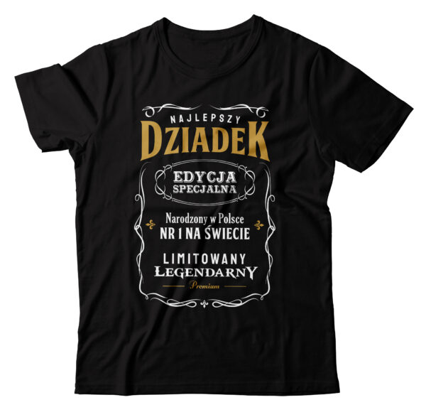 NAJLEPSZY DZIADEK EDYCJA SPECJALNA - koszulka męska z nadrukiem na dzień dziadka. Prezent dla dziadka.