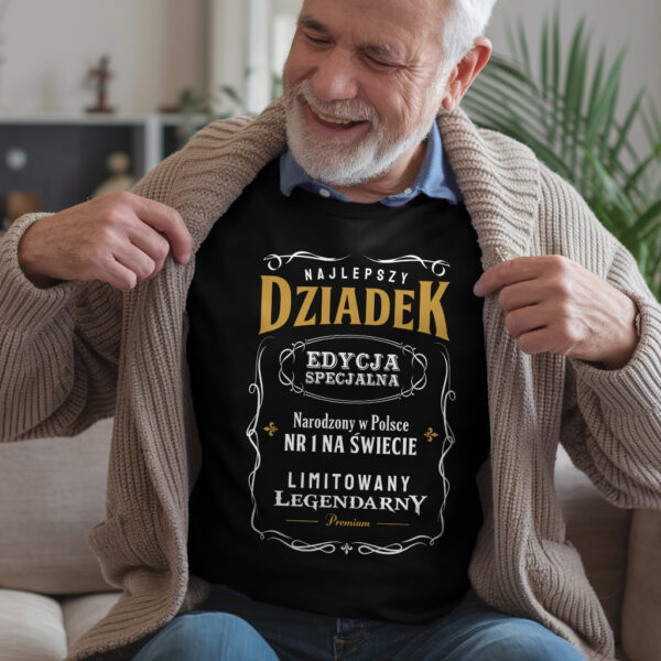 NAJLEPSZY DZIADEK EDYCJA SPECJALNA - koszulka męska z nadrukiem na dzień dziadka. Prezent dla dziadka.