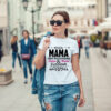 MOJA MAMA JEST WYJĄTKOWA PIĘKNA MĄDRA CUDOWNA PO PROSTU NAJLEPSZA - koszulka damska z nadrukiem. Prezent na dzień mamy, urodziny, święta walentynki dzień kobiet.