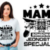 MAMA BOMBOWA JEDNOSTKA SPECJALNA - koszulka damska z nadrukiem. Prezent na dzień mamy, urodziny, święta walentynki dzień kobiet.