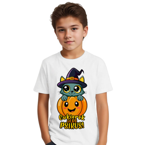 CUKIEREK ALBO PSIKUS - Koszulka dziecięca na Halloween.