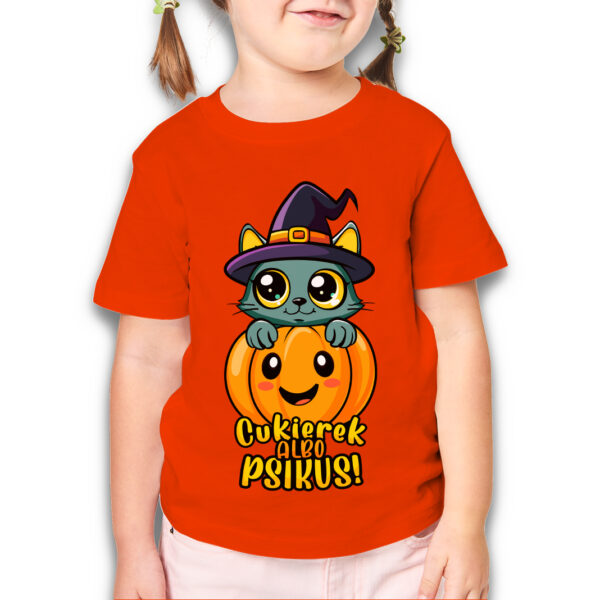 CUKIEREK ALBO PSIKUS - Koszulka dziecięca na Halloween.