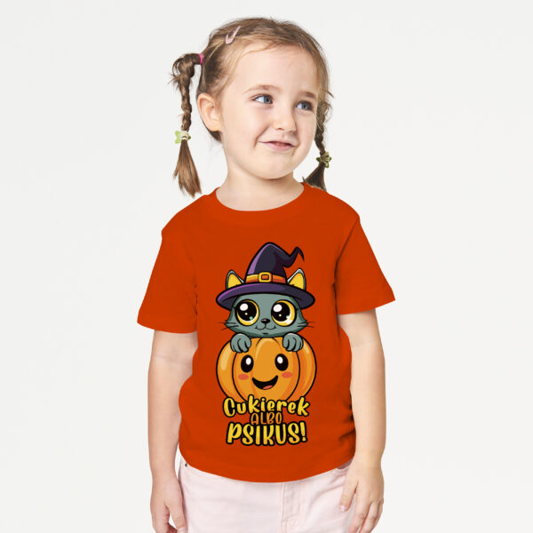 CUKIEREK ALBO PSIKUS - Koszulka dziecięca na Halloween.