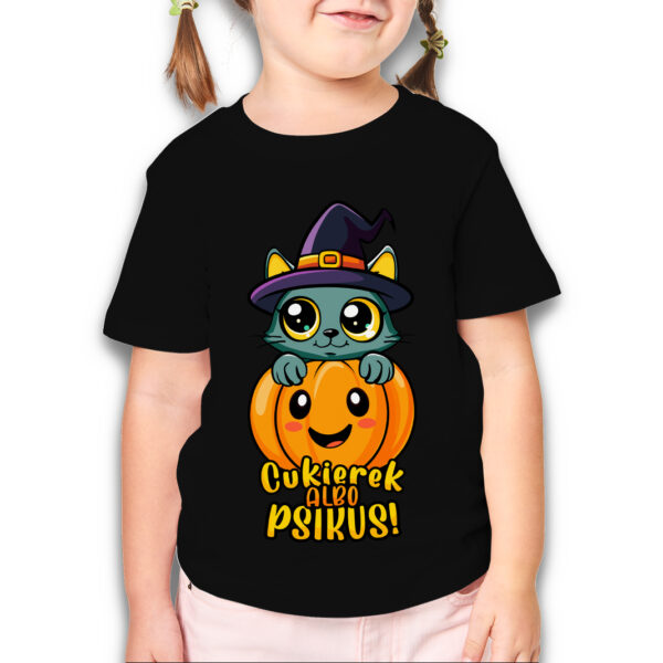 CUKIEREK ALBO PSIKUS - Koszulka dziecięca na Halloween.
