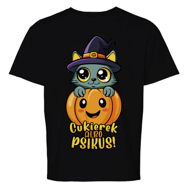 CUKIEREK ALBO PSIKUS - Koszulka dziecięca na Halloween.