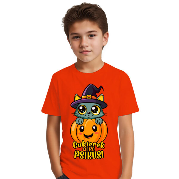 CUKIEREK ALBO PSIKUS - Koszulka dziecięca na Halloween.