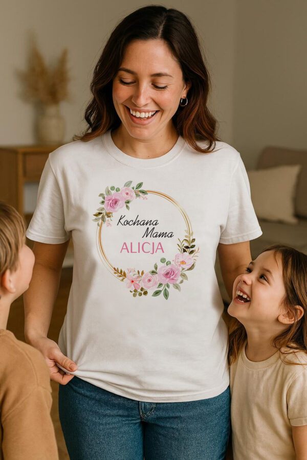 KOCHANA MAMA - koszulka damska z nadrukiem. Prezent na dzień mamy, urodziny, święta walentynki dzień kobiet.