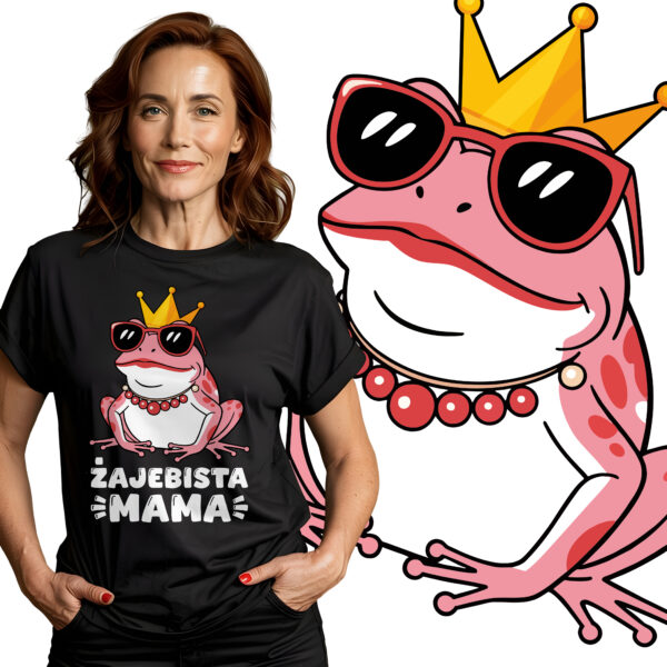 KOSZULKA ŻAJEBISTA MAMA - Koszulka damska z nadrukiem. Prezent na dzień mamy, urodziny, święta walentynki dzień kobiet.