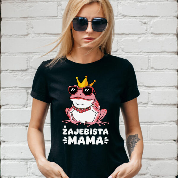 KOSZULKA ŻAJEBISTA MAMA - Koszulka damska z nadrukiem. Prezent na dzień mamy, urodziny, święta walentynki dzień kobiet.
