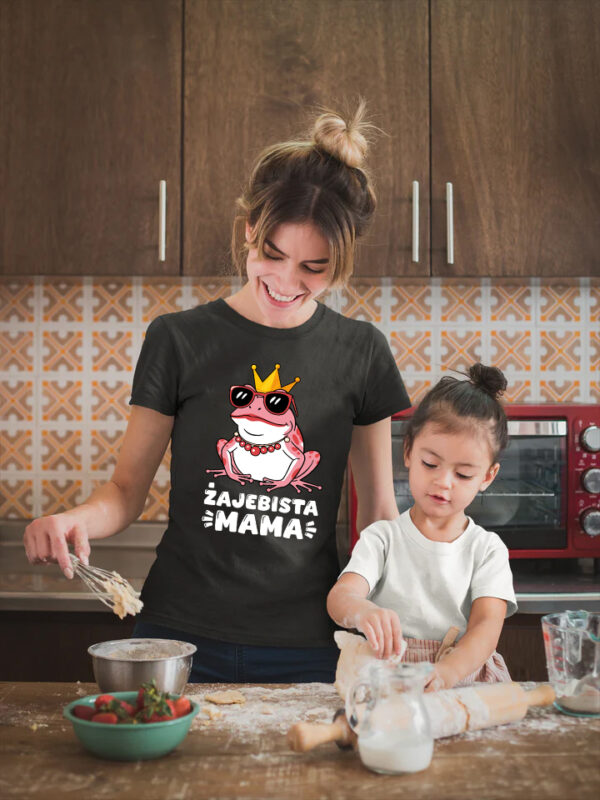 KOSZULKA ŻAJEBISTA MAMA - Koszulka damska z nadrukiem. Prezent na dzień mamy, urodziny, święta walentynki dzień kobiet.