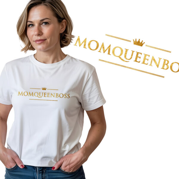 KOSZULKA MOM QUEEN BOSS- Koszulka damska z nadrukiem. Prezent na dzień mamy, urodziny, święta walentynki dzień kobiet.