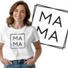 KOSZULKA MA MA - Koszulka damska z nadrukiem. Prezent na dzień mamy, urodziny, święta walentynki dzień kobiet.