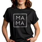 KOSZULKA MA MA - Koszulka damska z nadrukiem. Prezent na dzień mamy, urodziny, święta walentynki dzień kobiet.