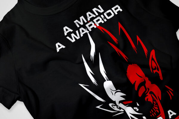 KOSZULKA A MAN A WARRIOR AND A MONSTER INSIDE - męska koszulka z nadrukiem dragon ball