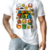 Koszulka „SUPER TATA” w stylu Mario Bros – retro prezent dla taty‑gracza