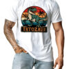 Koszulka „TATOZAUR” z zabawną grafiką tyranozaura w okularach – upominek na Dzień Ojca