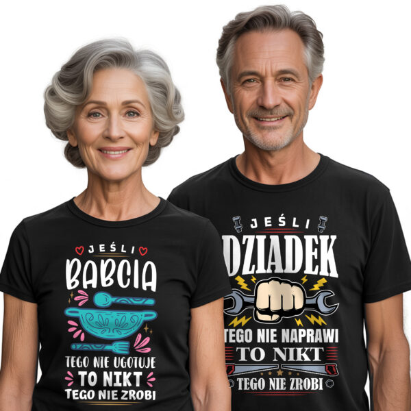 Koszulka na Dzień Dziadka z napisem „Jeśli dziadek tego nie naprawi, to nikt tego nie zrobi”